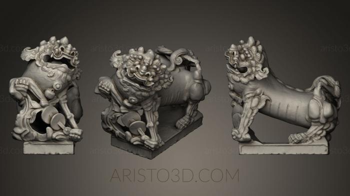 Figurines lions tigers sphinxes (STKL_0143) 3D model for CNC machine